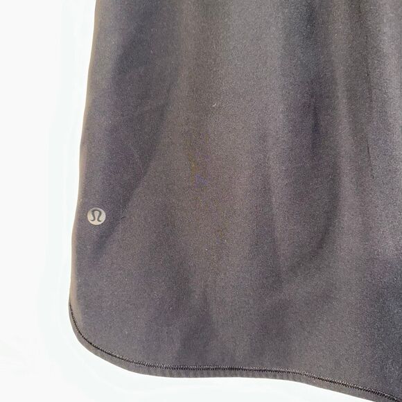 Lululemon Size 6 On The Fly Skirt Woven Drawstring Waist Solid Black Gently Worn - Picture 2 of 4
